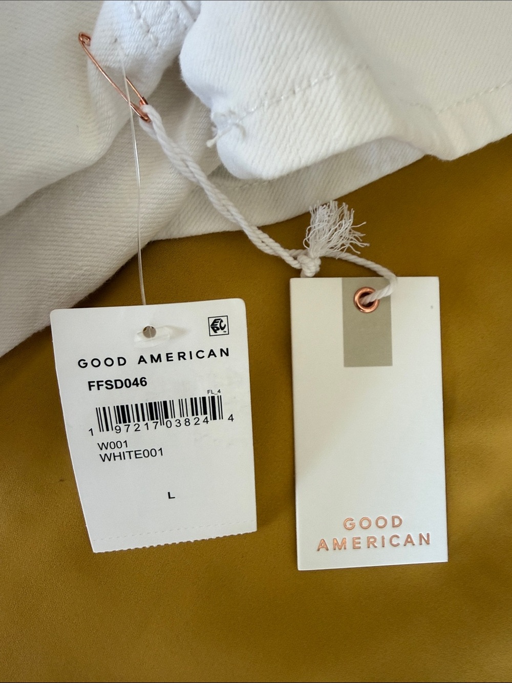 Good American White Short-Sleeve Mini Shirt Dress - Picture 4 of 4